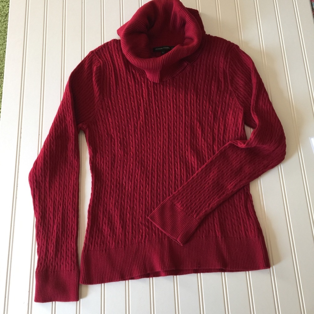Red Jeanne Pierre L Turtleneck Knit Sweater
